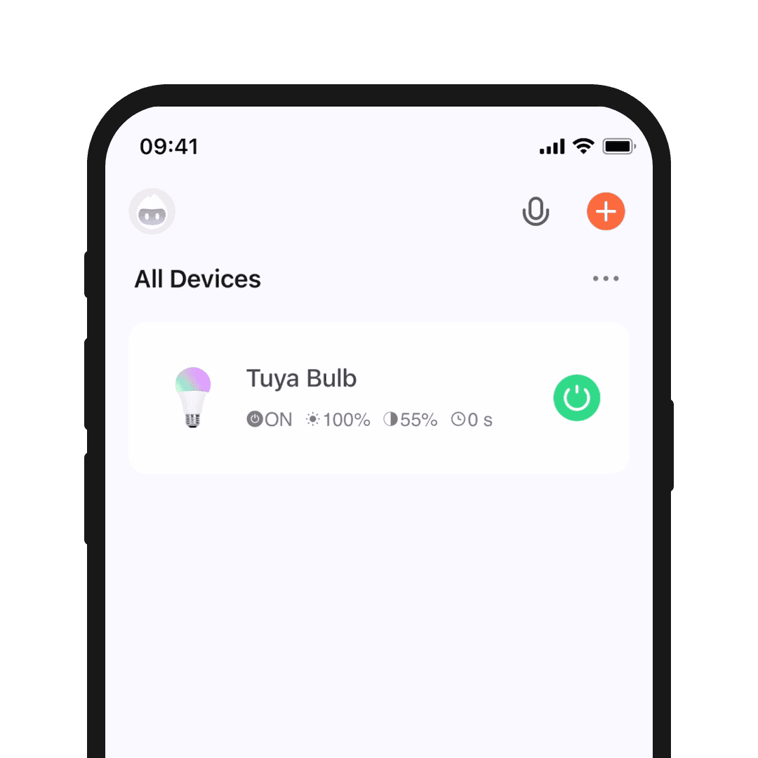 A phone screen showing all your devices in the Tuya Smart app