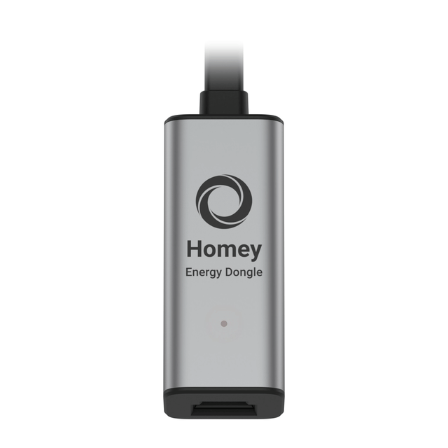 A Homey Energy Dongle with its LED indicator turned off